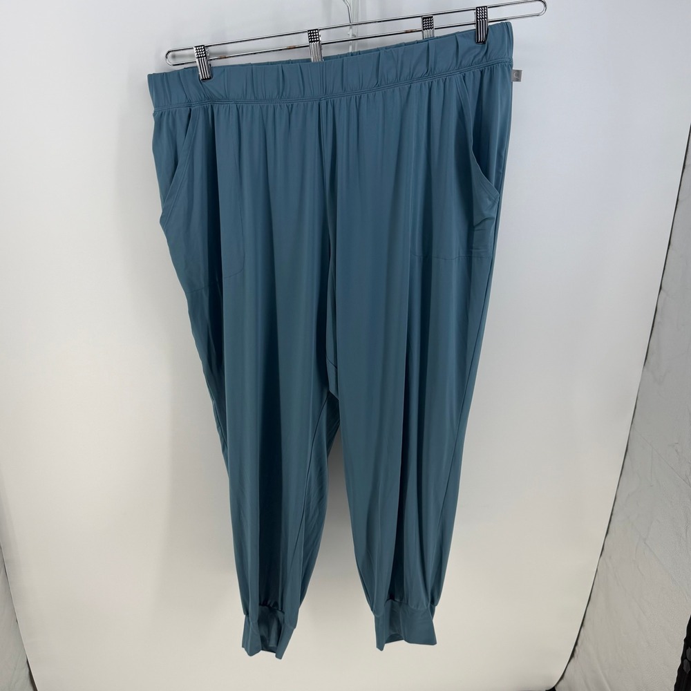 Cacique Sleep Pajama Pants Womens 26/28 Blue Jogger Pockets Loungewear Comfort